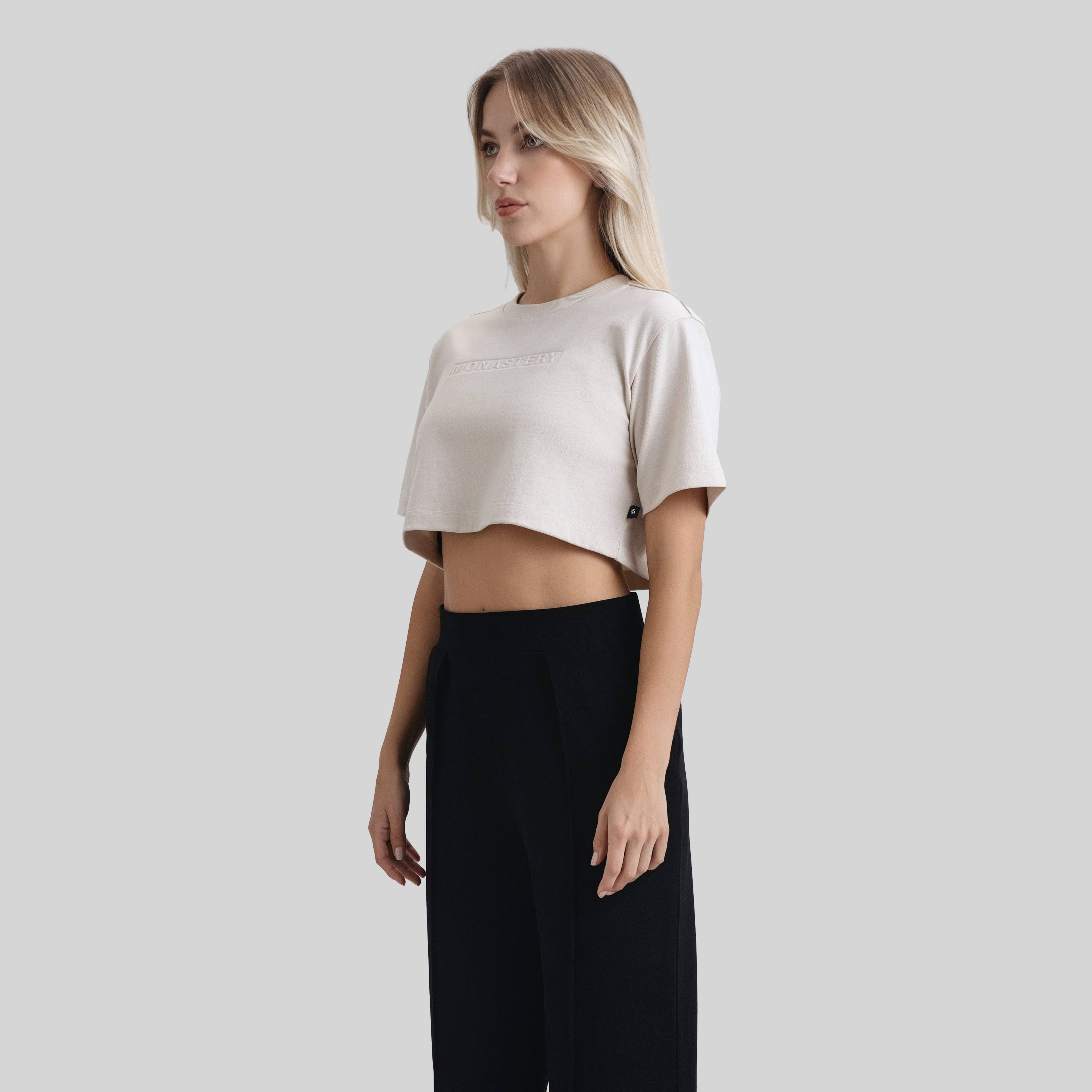 ALAIN CROP TOP MOONBEAM | Monastery Couture