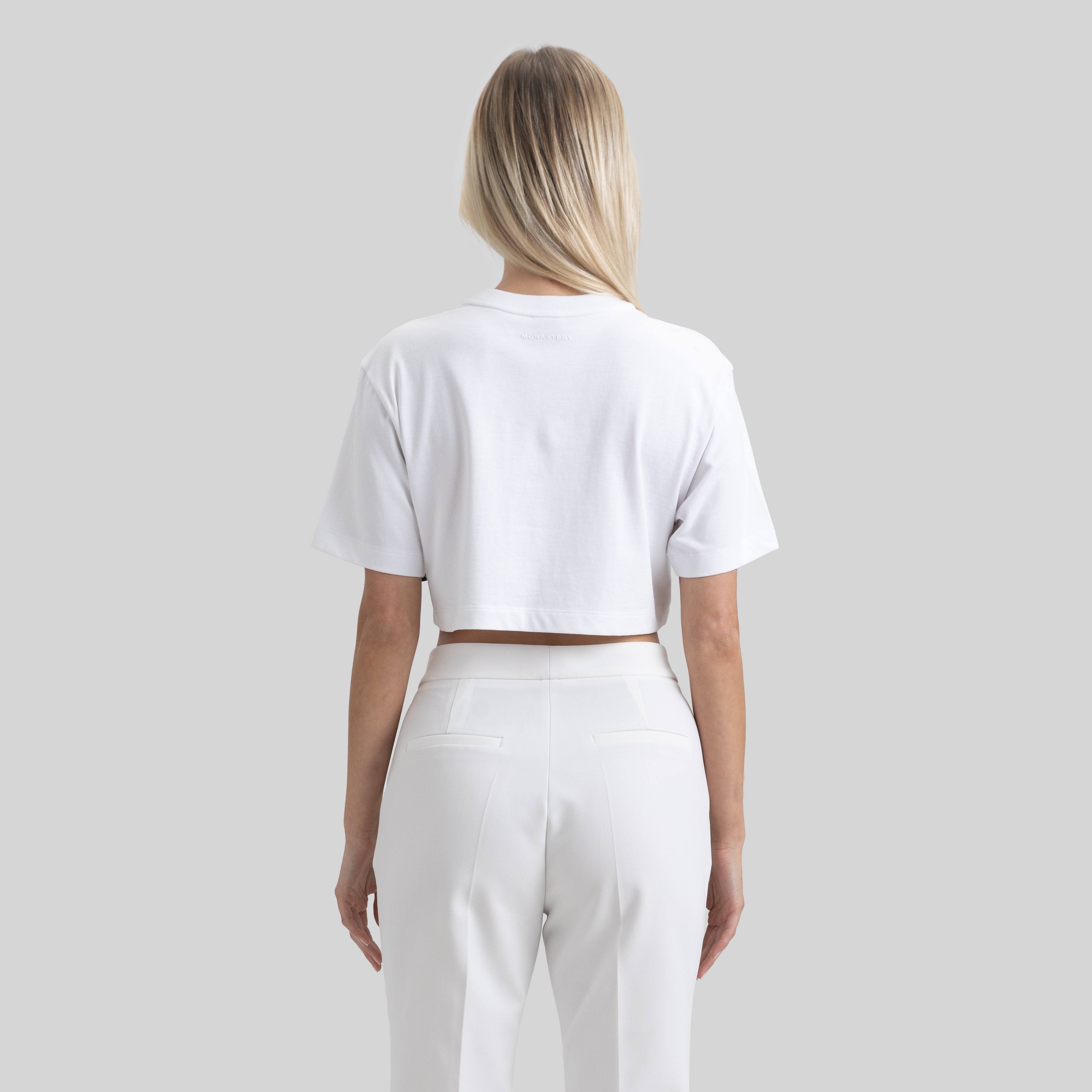 ALAIN CROP TOP WHITE | Monastery Couture