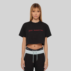 ARIA BLACK CROP TOP OVERSIZE