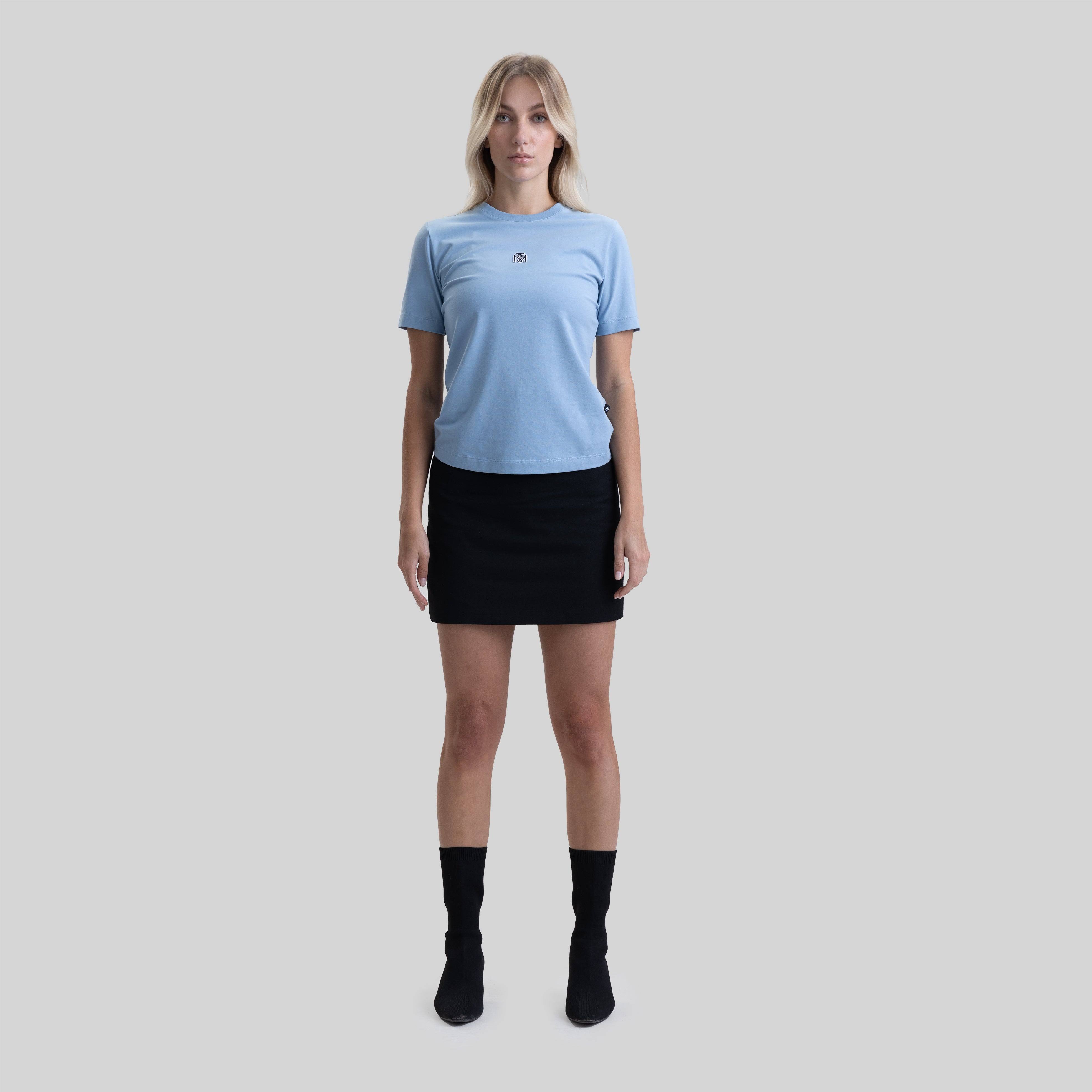 ASCARY T-SHIRT WOMEN FADED DENIM | Monastery Couture