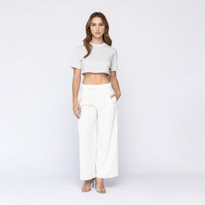 CALDEN CROP TOP WOMEN WHITE