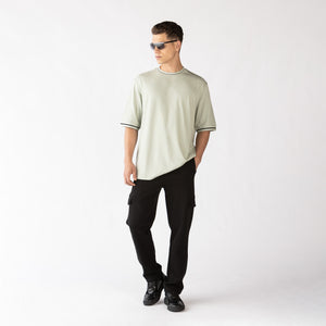 CALTELBURY T-SHIRT OVERSIZED MEN MINERAL GRAY