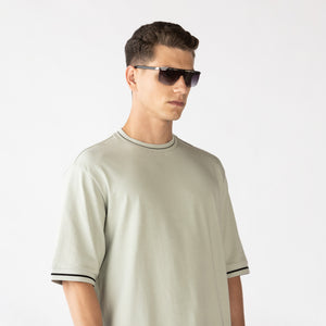 CALTELBURY T-SHIRT OVERSIZED MEN MINERAL GRAY