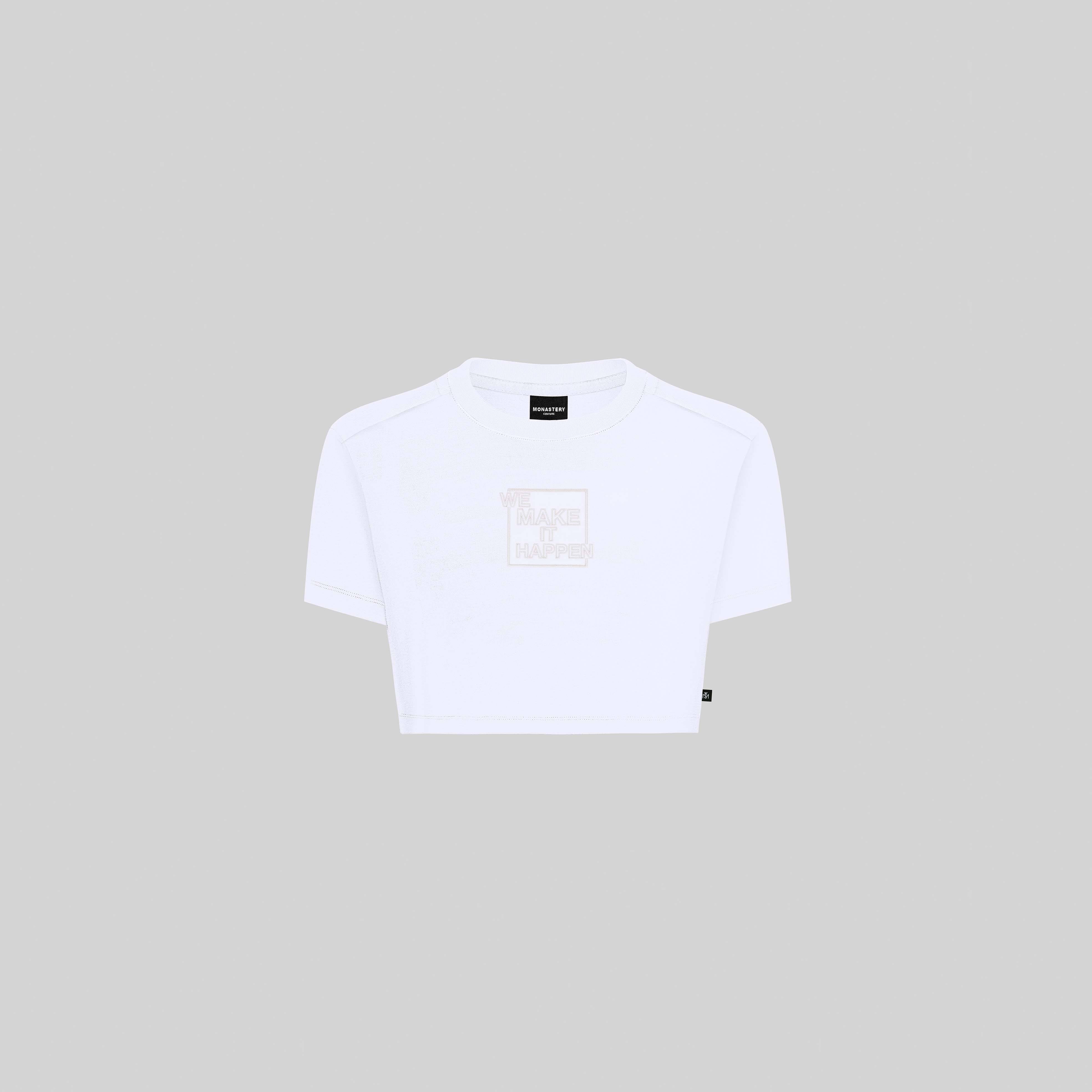 SKODA CROP TOP WHITE | Monastery Couture