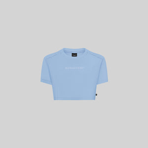 VETTEL CROP TOP FADED DENIM | Monastery Couture