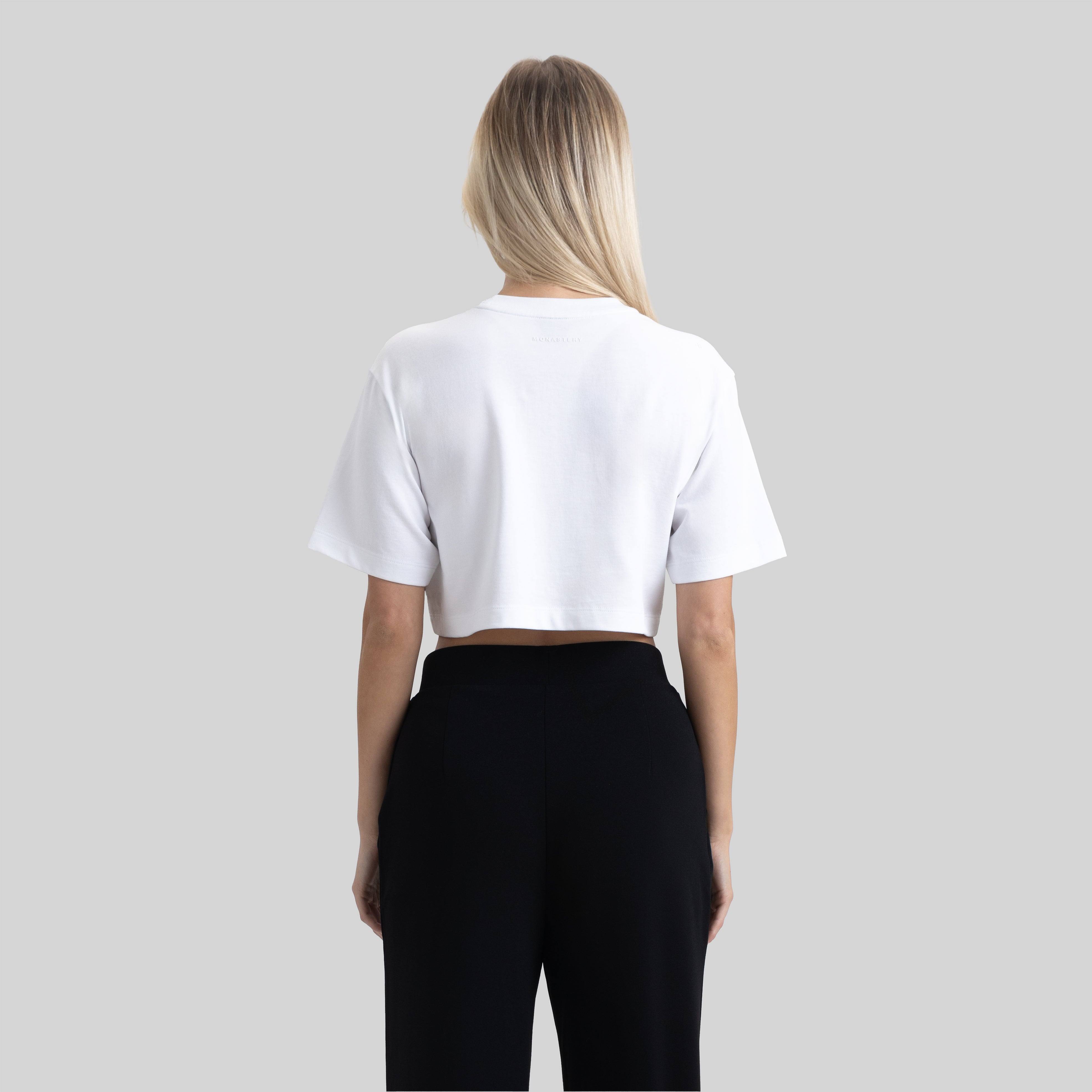 BENZ CROP TOP WHITE | Monastery Couture