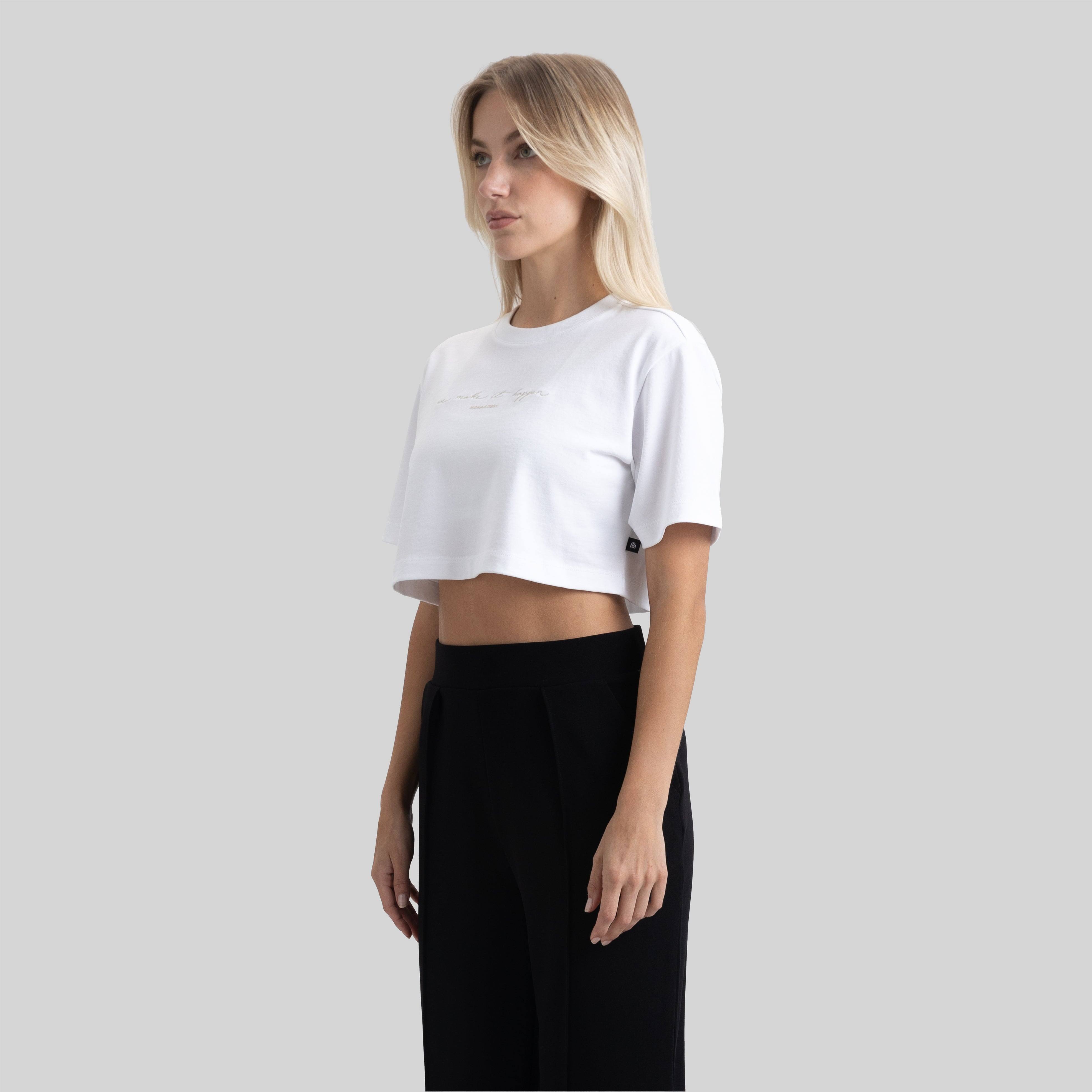 INVICTA CROP TOP WHITE | Monastery Couture