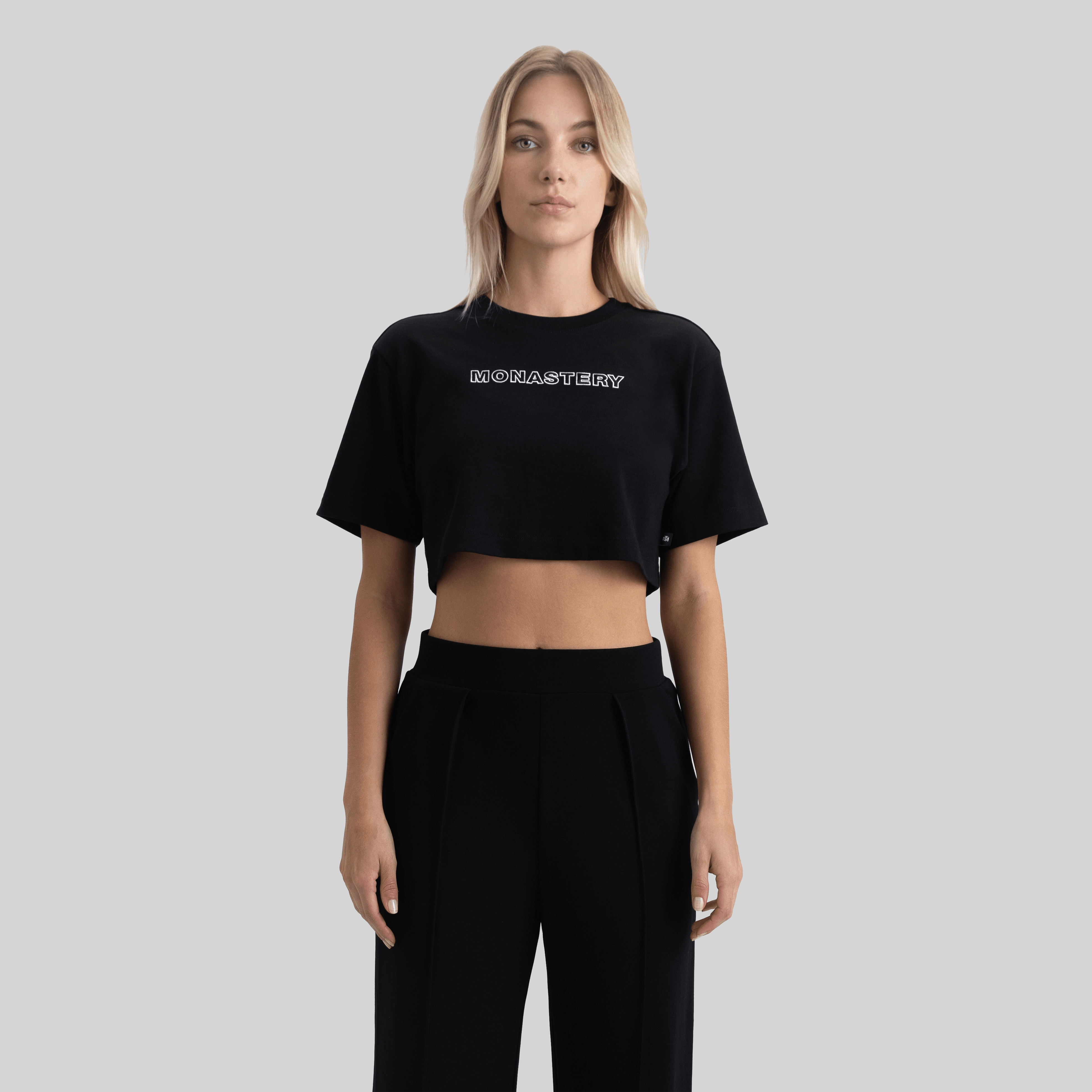 LYKAN CROP TOP BLACK | Monastery Couture