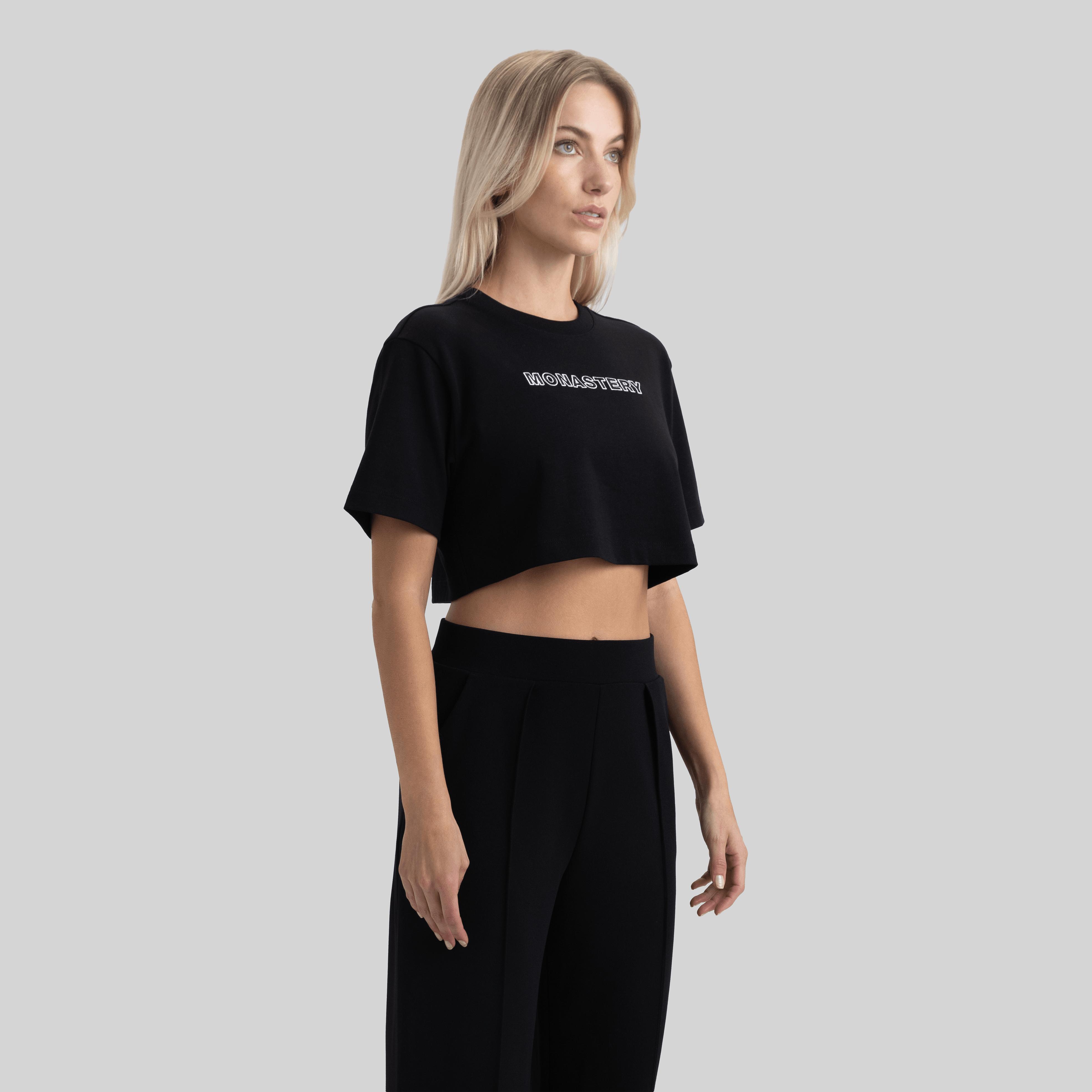 LYKAN CROP TOP BLACK | Monastery Couture