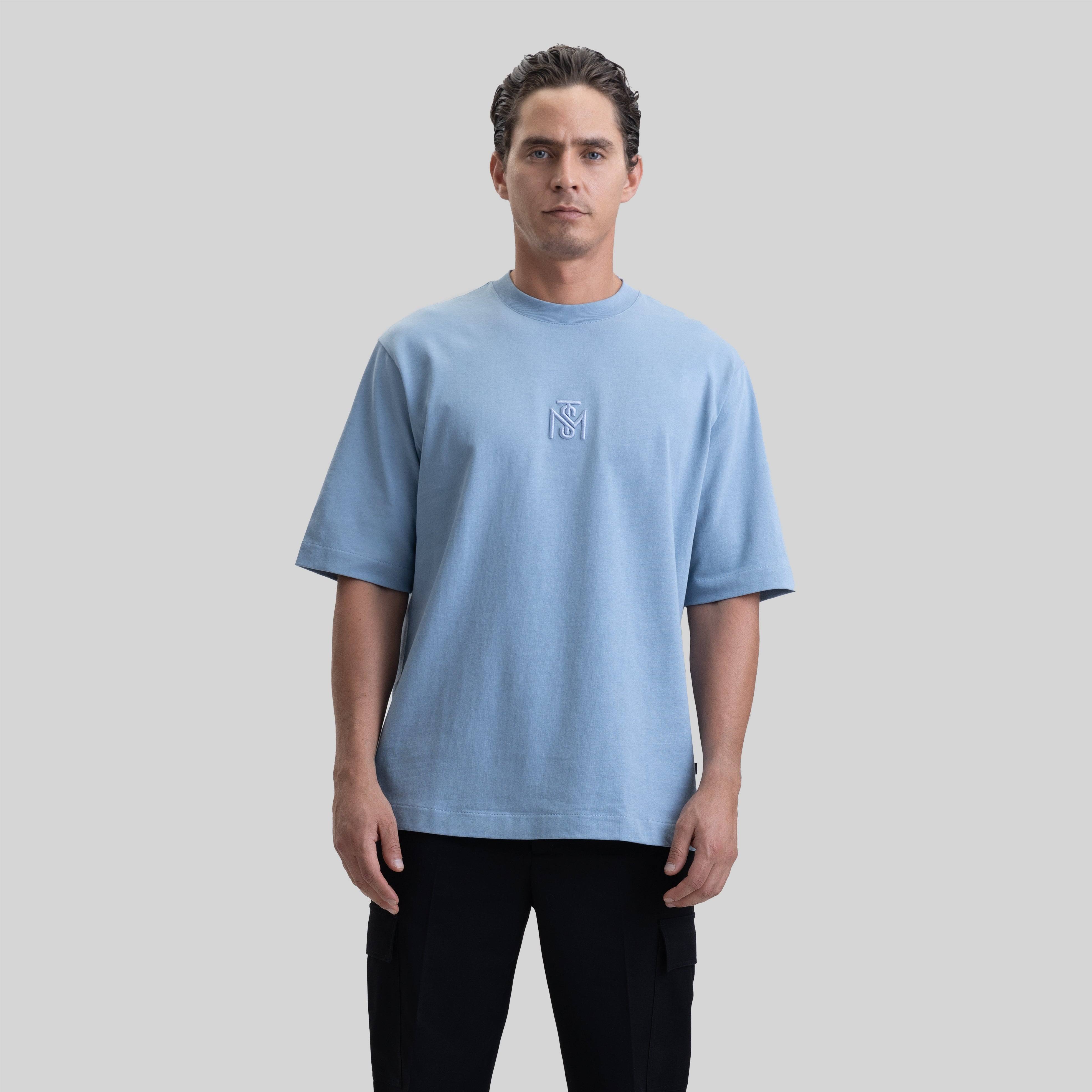 LISTER T-SHIRT OVERSIZE FADED DENIM | Monastery Couture