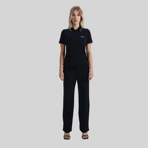 MATRA T-SHIRT  WOMEN POLO BLACK