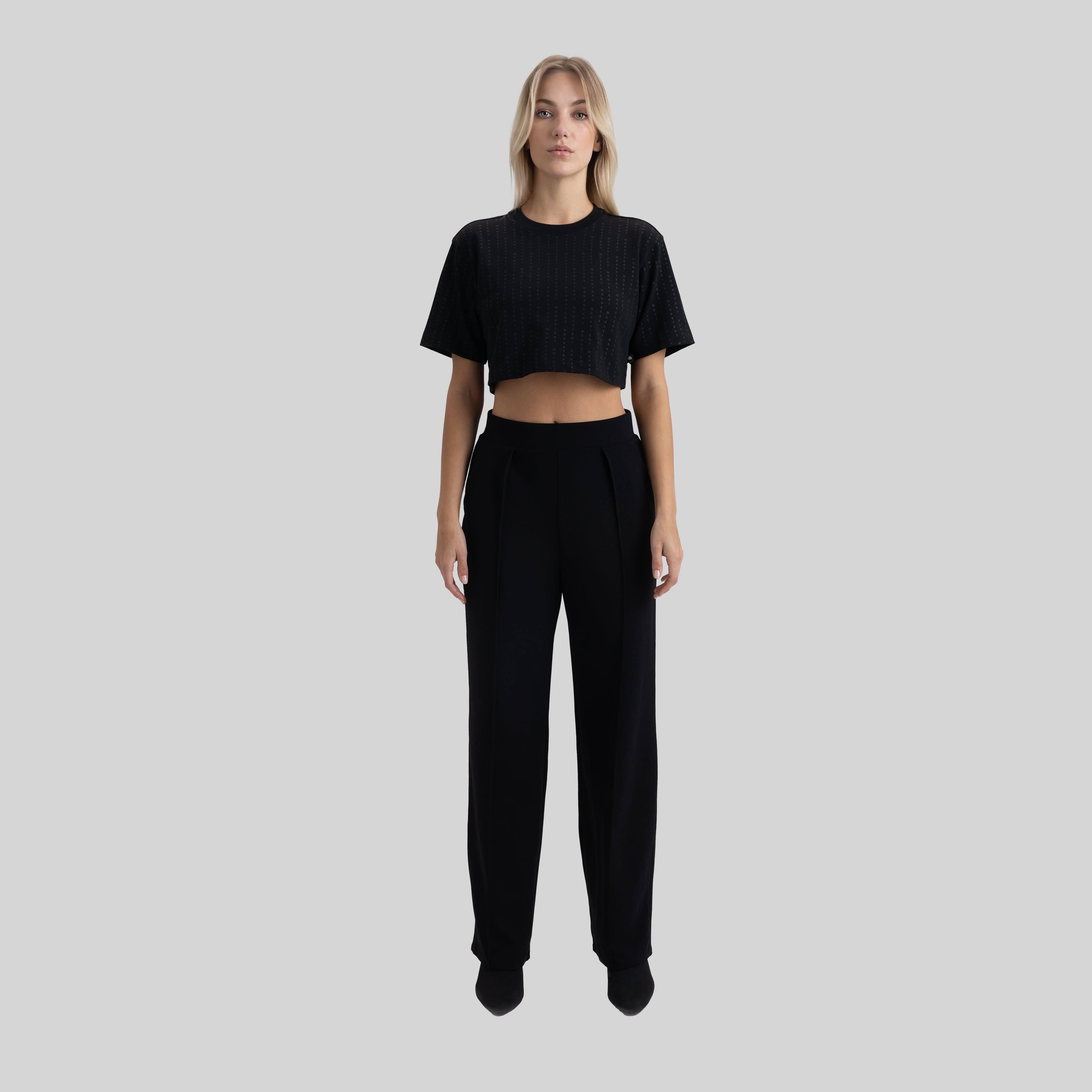 PONTIAC CROP TOP BLACK | Monastery Couture