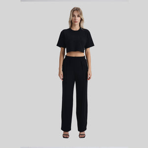 SKODA CROP TOP BLACK | Monastery Couture