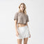 AMAL CROP TOP WOMEN TAUPE GRAY