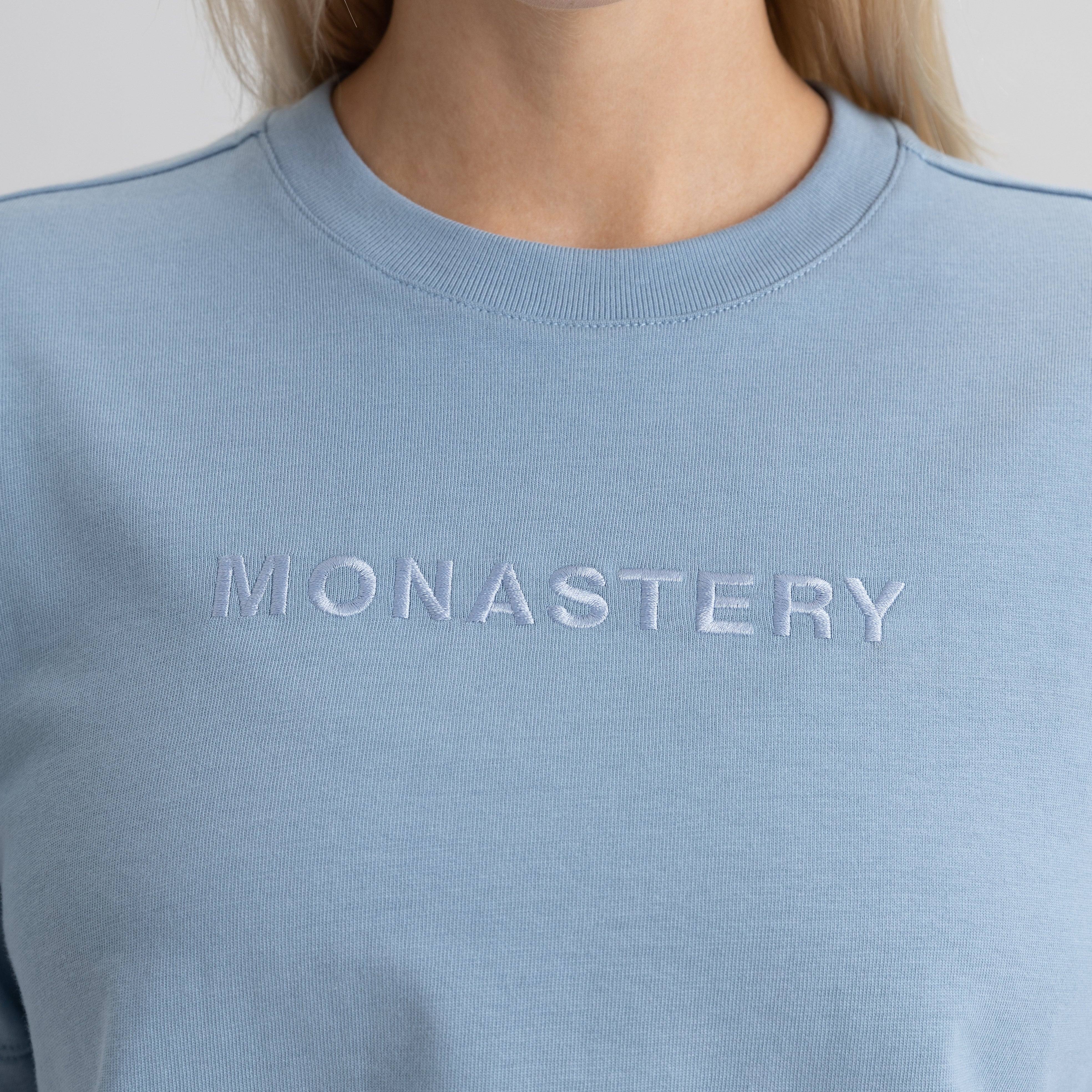 VETTEL CROP TOP FADED DENIM | Monastery Couture