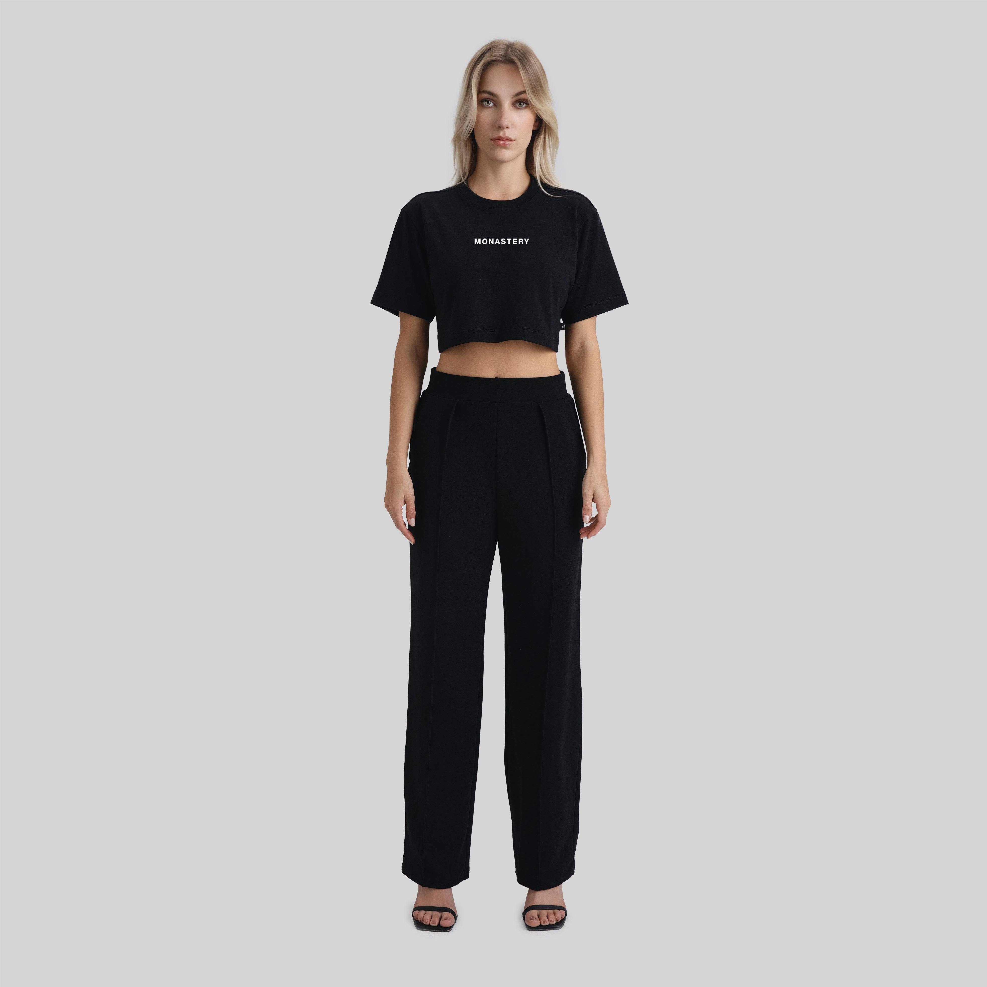 ZUSU CROP TOP BLACK | Monastery Couture