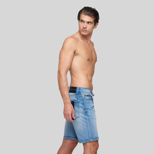 ALASIA BLUE DENIM SHORT | Monastery Couture