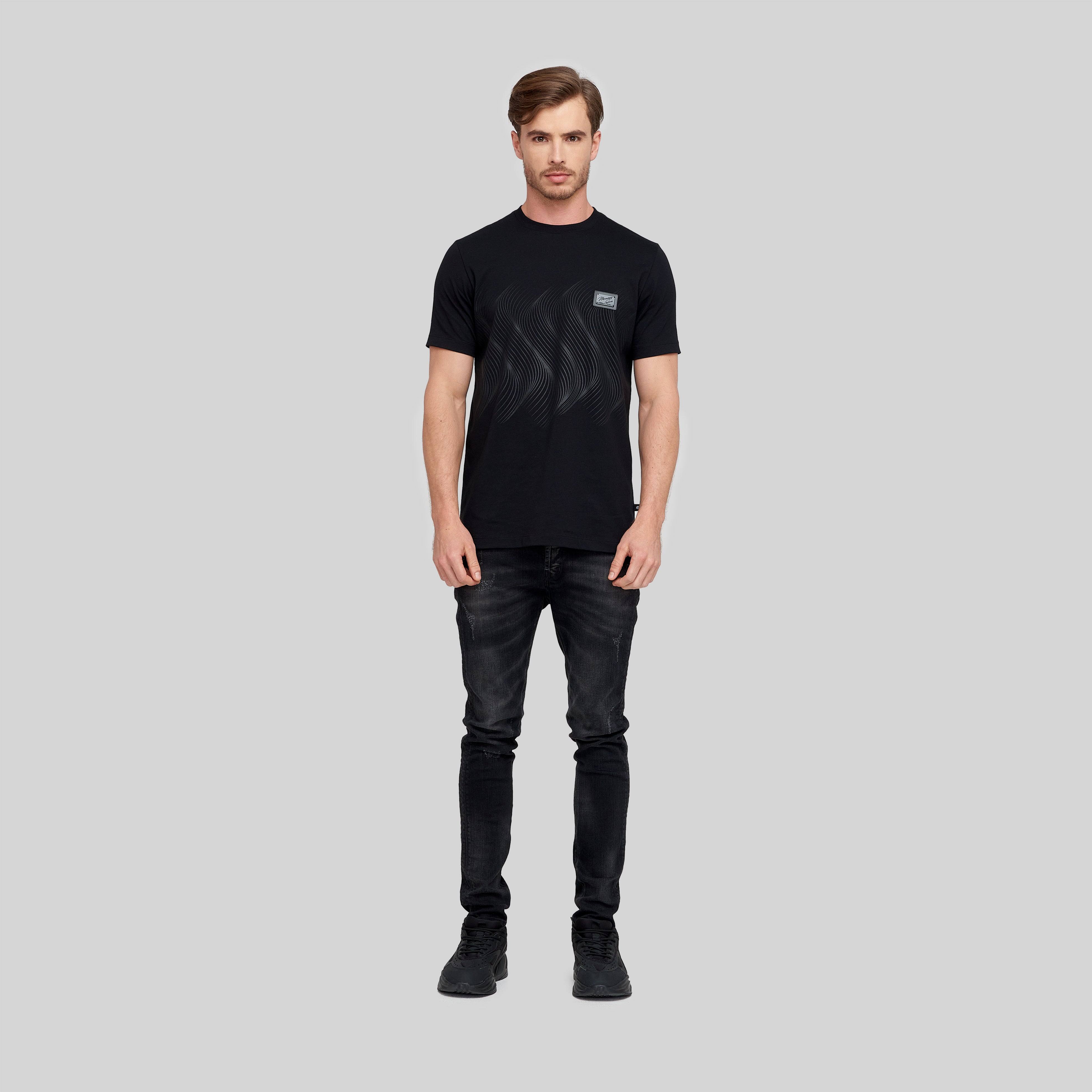 HELUM BLACK T-SHIRT | Monastery Couture