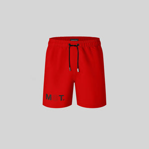 JERGES RED SWIM SHORT | Monastery Couture