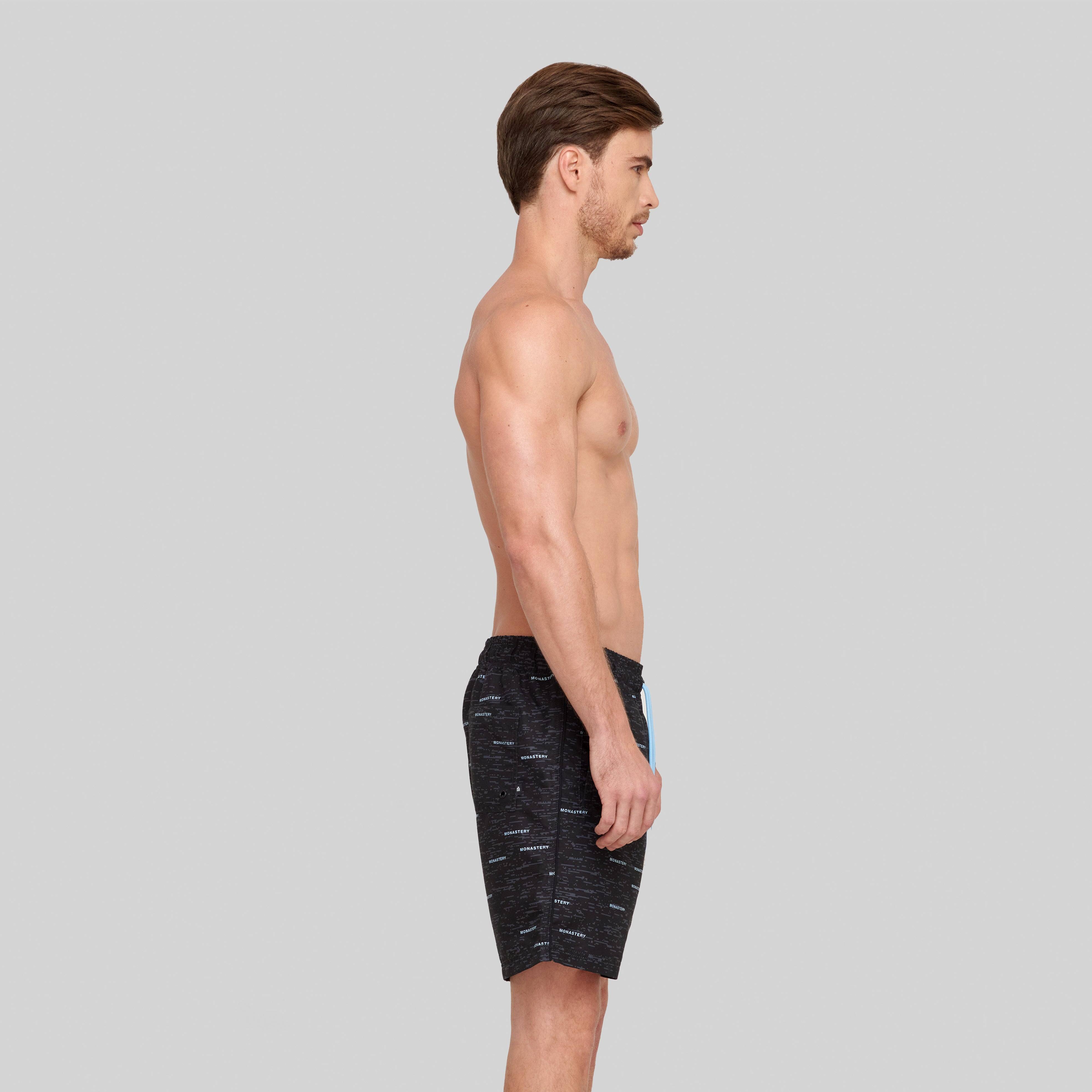 OBERON BLUE SWIM SHORT | Monastery Couture