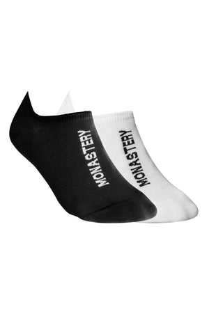 NEW JERSEY ANKLE SOCKS 2 PACK BLACK AND WHITE