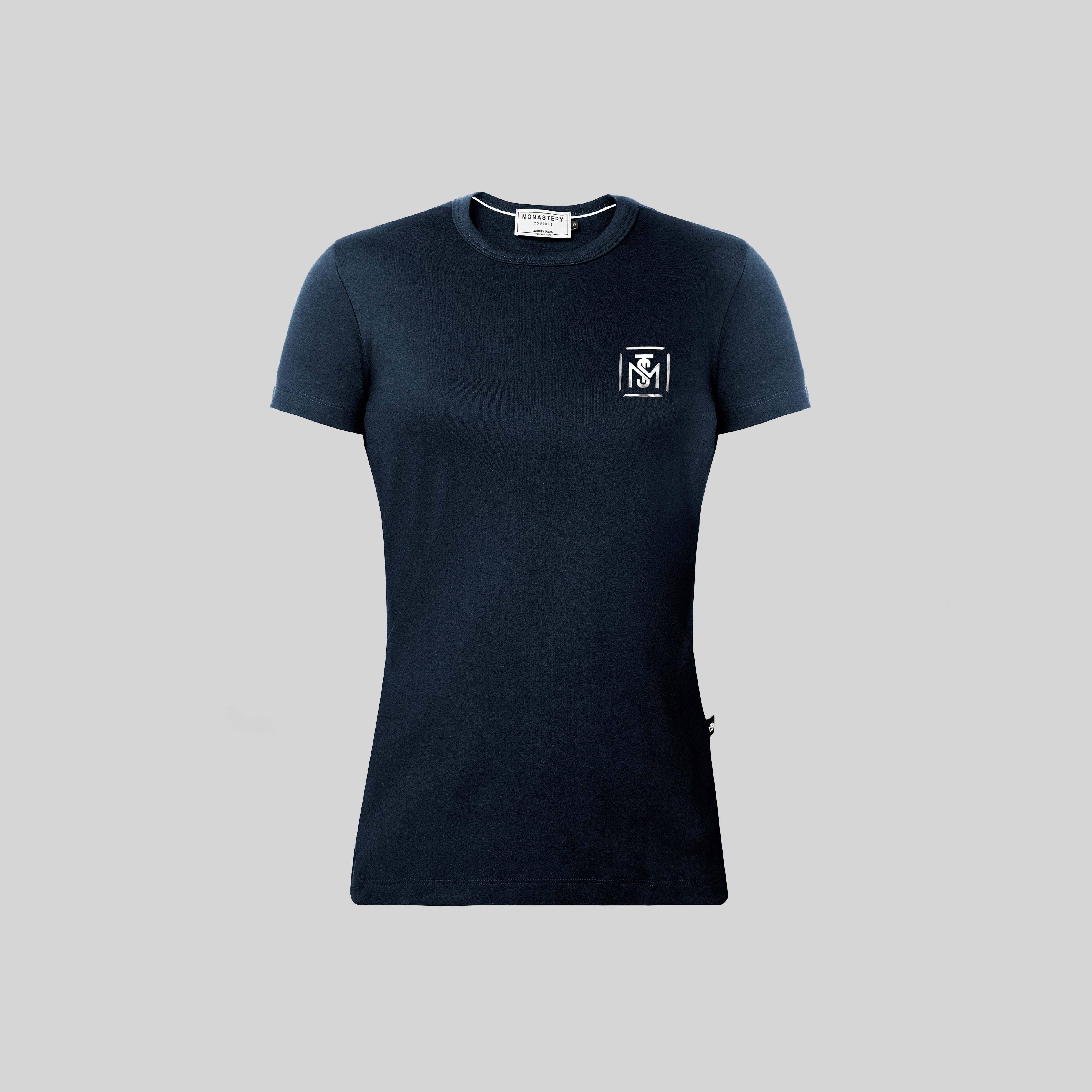 GINETTE T SHIRT NAVY BLUE | Monastery Couture