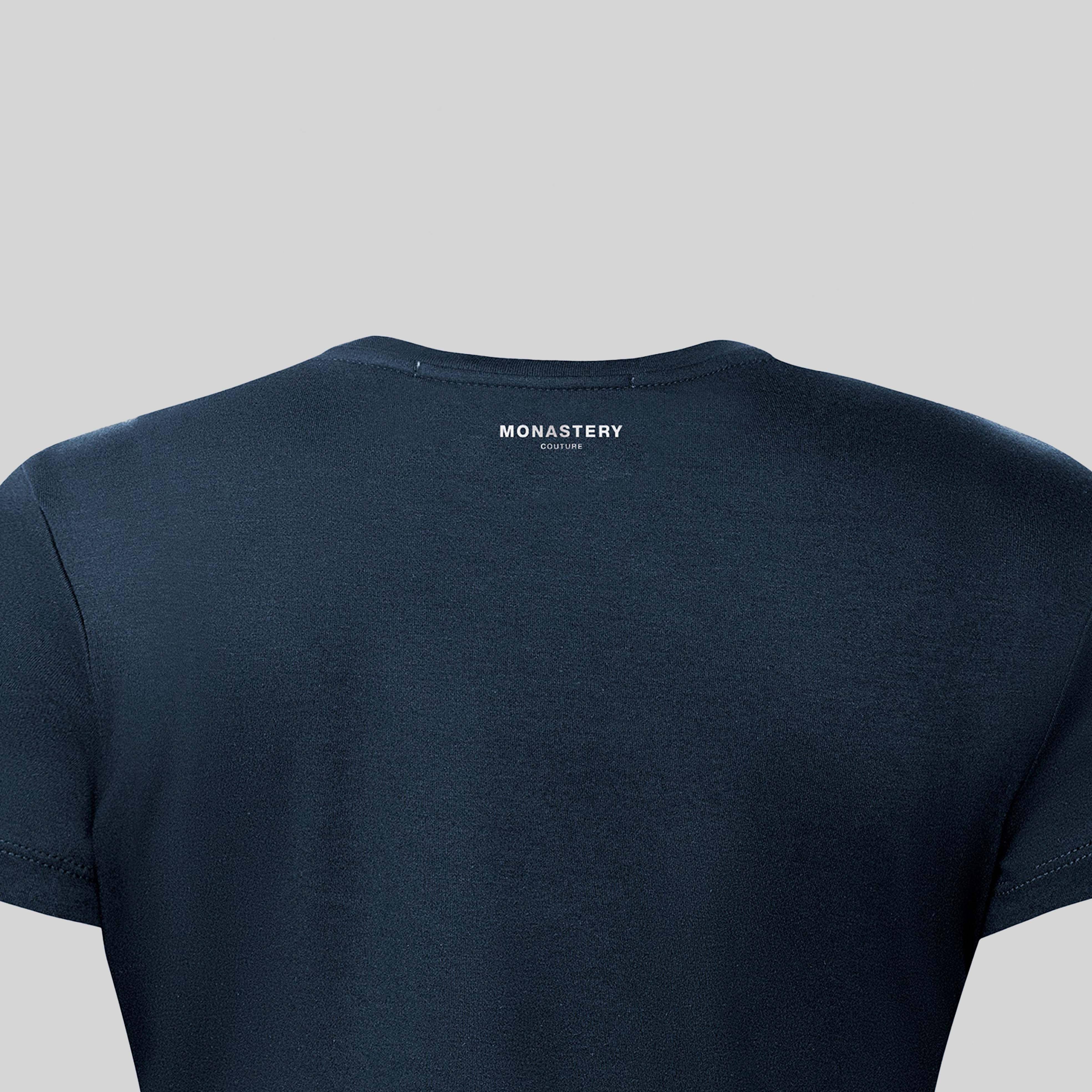 GINETTE T SHIRT NAVY BLUE | Monastery Couture