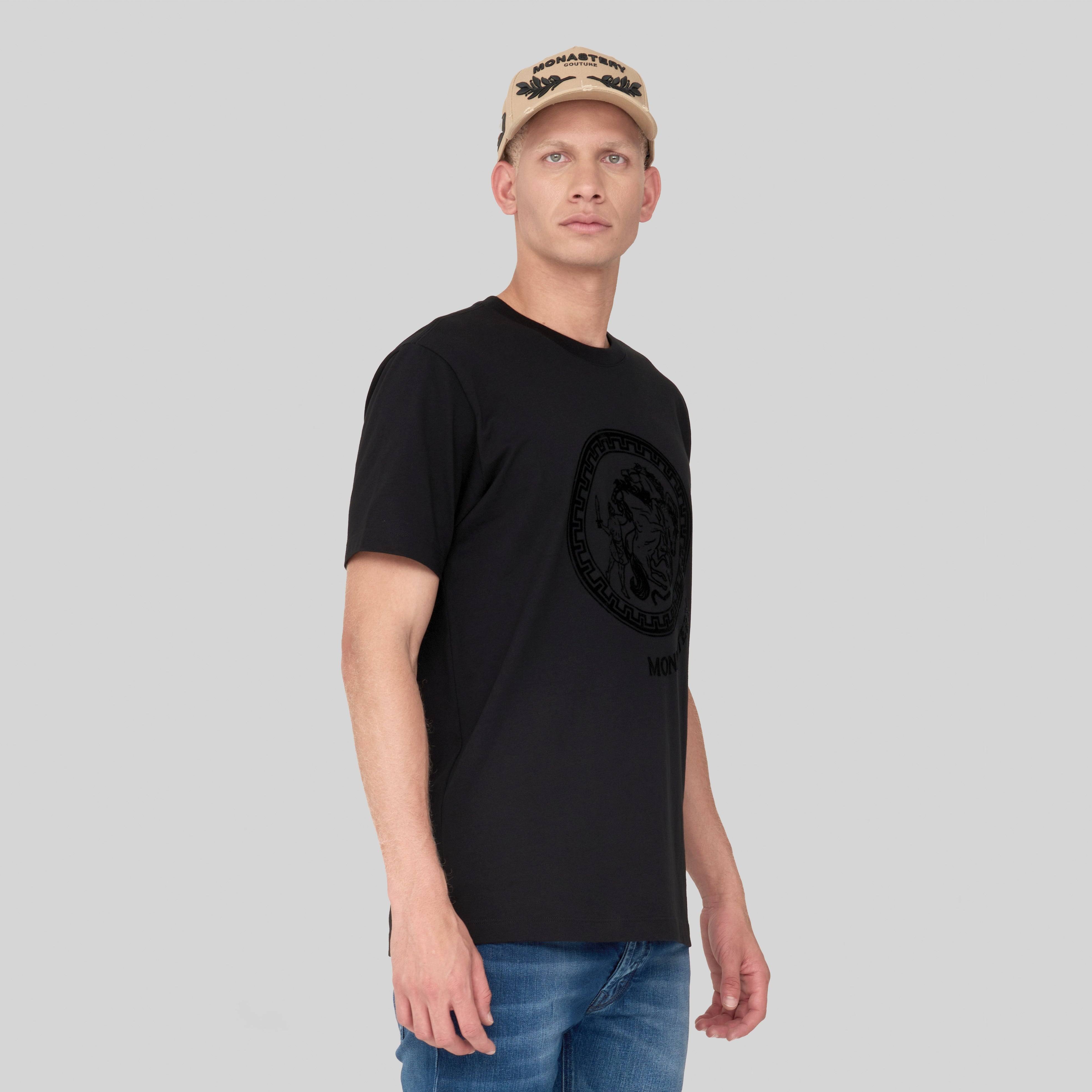OLINTO BLACK T-SHIRT | Monastery Couture