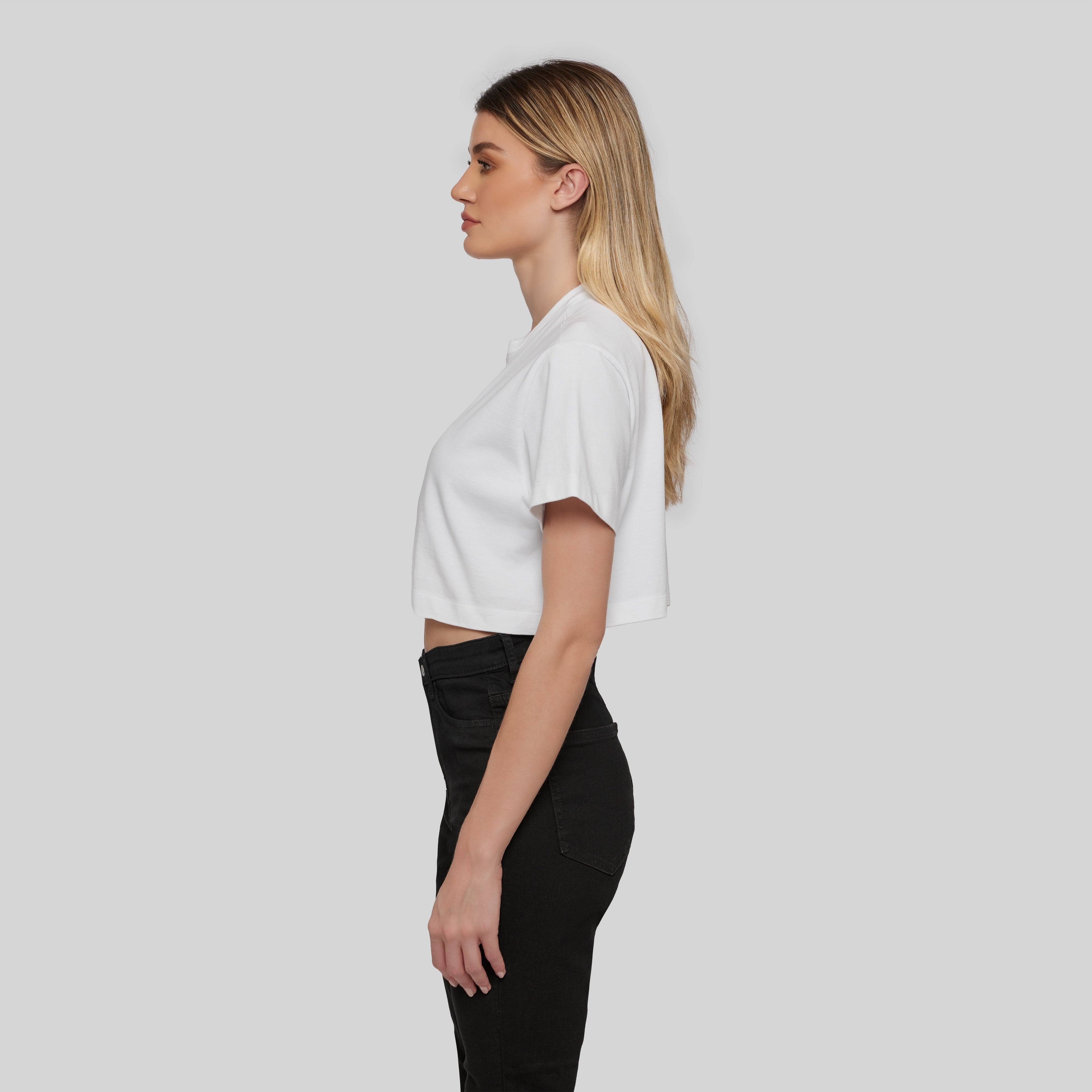 SURE WHITE CROP TOP OVERSIZE | Monastery Couture